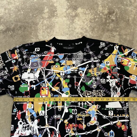 Tank Graphic T Shirt Mens‎ Large Street wear Art Black Colorful City Crew Neck - Picture 2 of 10